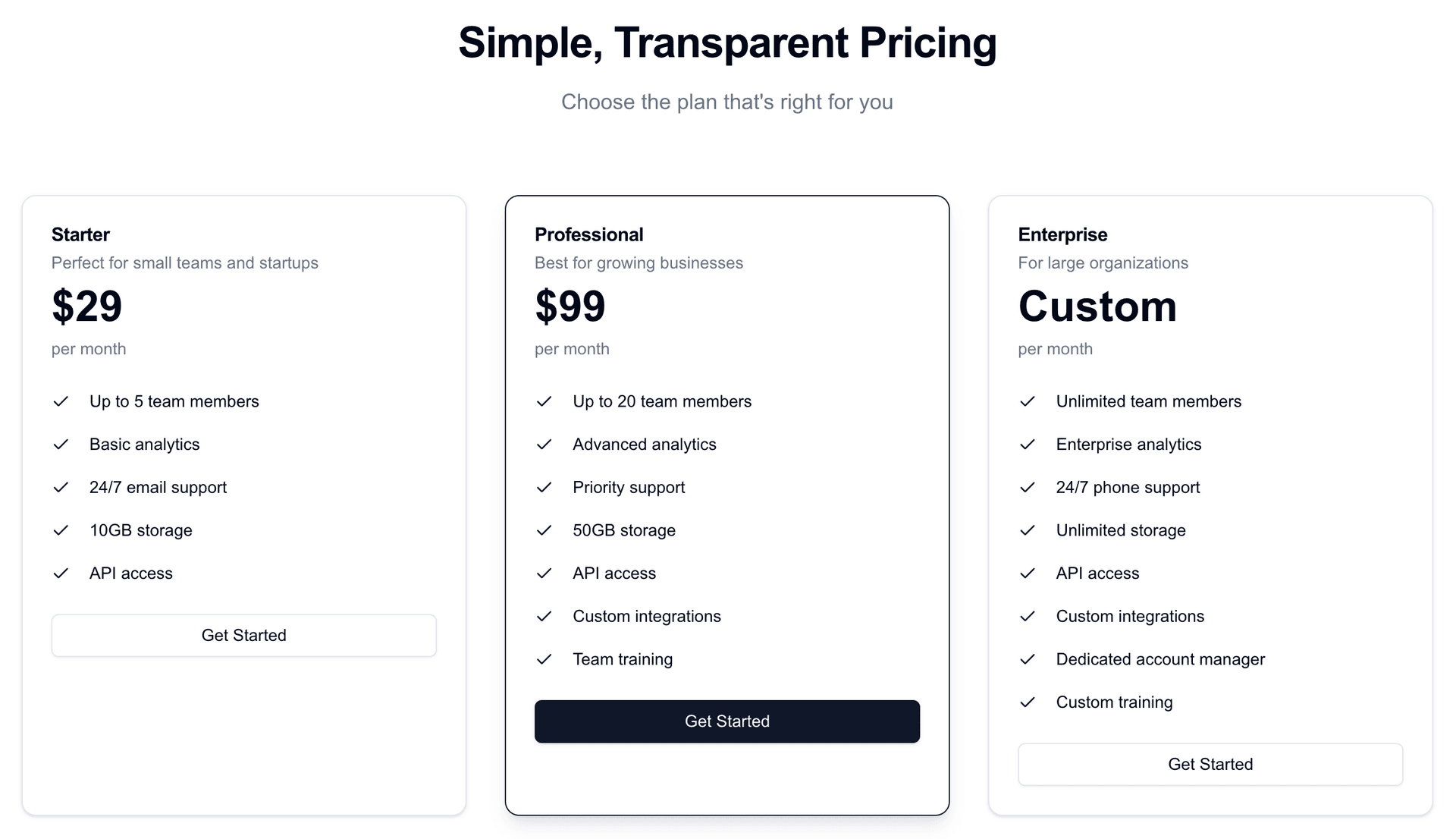 Pricing Section Hero