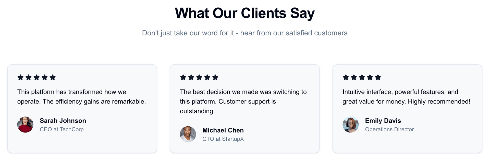 Testimonials Section Hero